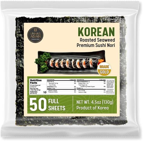 Amazon Blue Dragon Sushi Nori Full Sheets Per Pack Oz