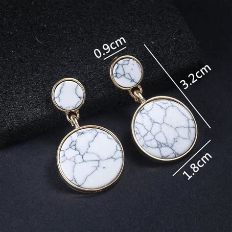 Es Boucles Oreilles Pendantes En Forme De Fleur Blanche Pour