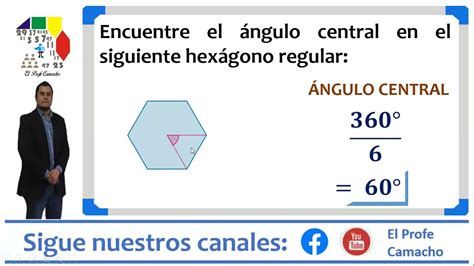 Calcular El Ngulo Central En Un Pol Gono Regular Youtube