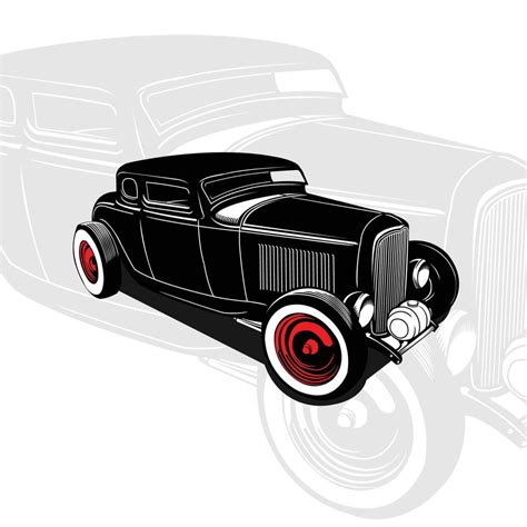 Template of Hot Rod car logo, HotRod vector emblem 7396665 Vector Art ...