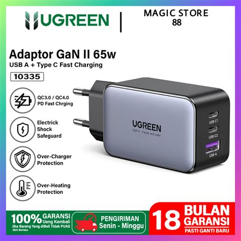 Jual UGREEN Adaptor Kepala Charger GAN PD Type C FAST Charging UGREEN