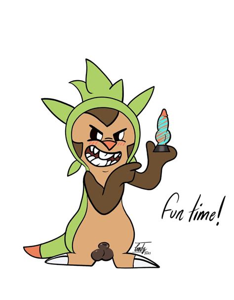 Rule 34 Anthro Balls Blush Blush Lines Chespin Dildo Fingers Flaccid Generation 6 Pokemon