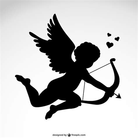 Silueta De Cupido Volando Vector Gratis The Best Porn Website