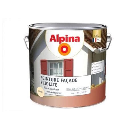 Peinture façade pliolite Ton pierre mat 2 5L ALPINA haute résistanc