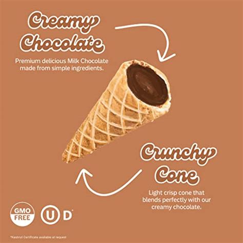 Muddy Bites Waffle Cone Snacks Chocolate Filled Bite Sized Cones Pack