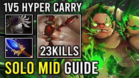 How To Solo Mid Pudge Against SF In 7 36 With Magnet Hook Max Heap Dota