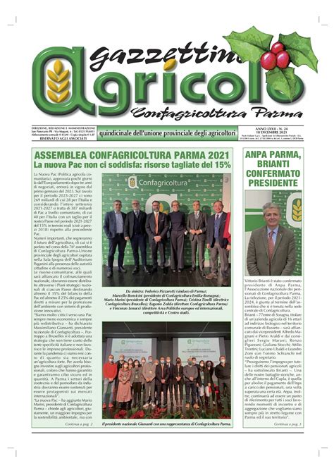 Gazzettino Agricolo N Del Confagricoltura Parma