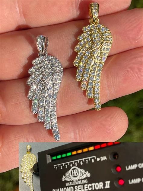 Buy Handmade Iced Hip Hop Angel Wing Pendant Silver Gold