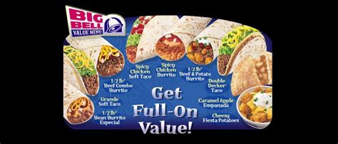 2004: Taco Bell's "Big Bell Value Menu" : r/nostalgia