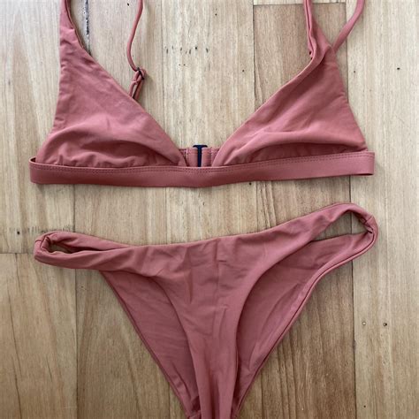 Ark Swimwear Bikini Set In Rust Size Xs They Are Depop