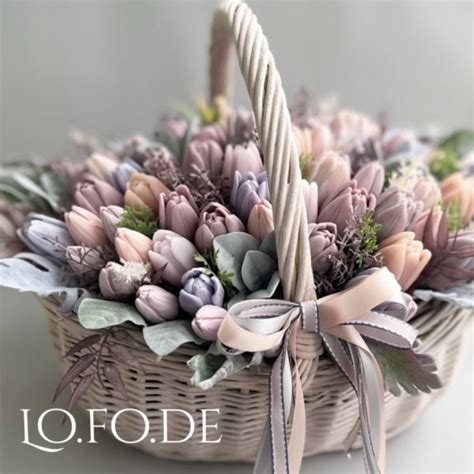 Корзина с тюльпанами — Интернет-магазин LO.FO.DE