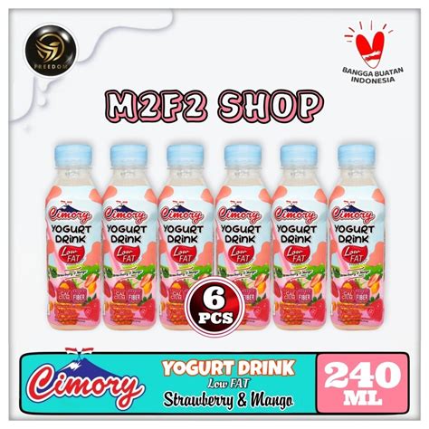 Jual Yogurt Cimory Drink Low Fat Stroberi Mangga Botol Pet 240 Ml