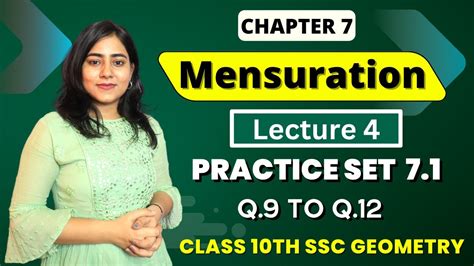 Chp 7 Mensuration Practice Set 7 1 [q 9 Q 12] Areas And Volumes Of 3d Figure Mh Board