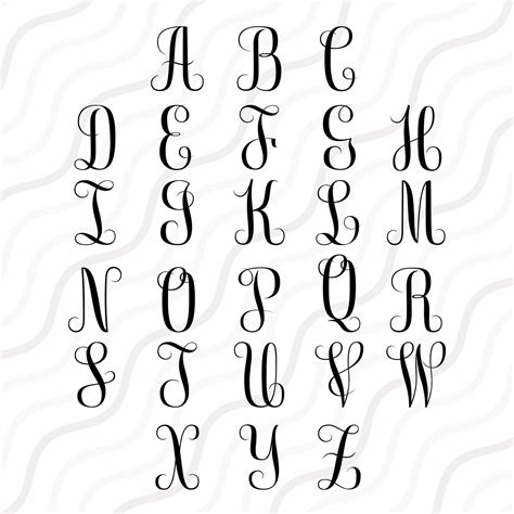 Monogram Font Svg Cricut Monogram Font Svg Monogram Etsy Singapore