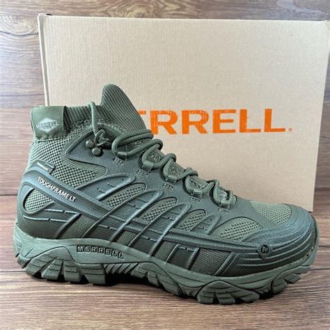 Merrell Shoes Merrell Moab Velocity Tactical Mid Waterproof Green Hiking Boots Mens Poshmark