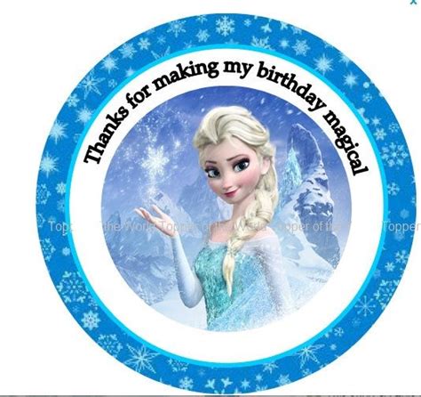 Thank You Sticker Disney Frozen Birthday Party Frozen Birthday