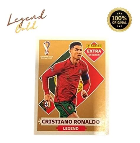 Figurinha Cristiano Ronaldo Legend Gold Ouro Extra Sticker Frete Gr Tis