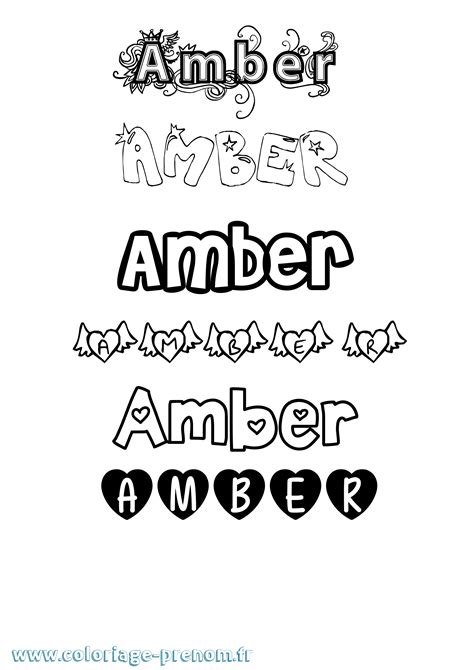 The Name Amber Coloring Pages Coloring Pages