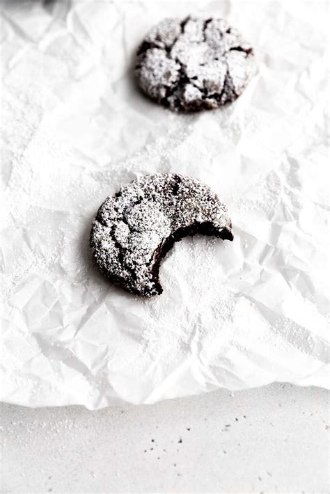 Vegan Chocolate Peppermint Crinkle Cookies