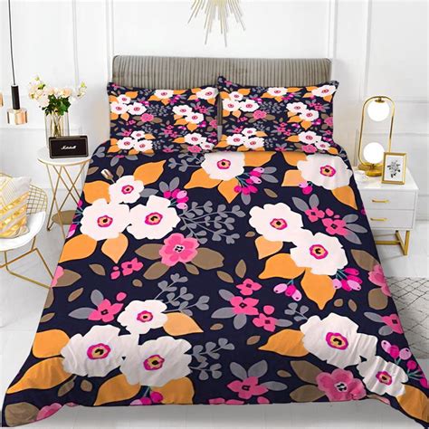 D Floral Print Flowers Pattern Bedding Bed Set D Print Comfy Rose