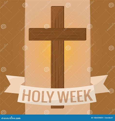 Holy Week Poster Stock Vector Illustration Of Faith 180439859