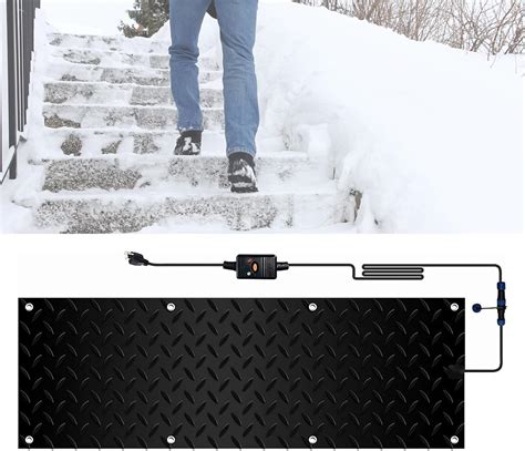 Heated Snow Melting Mats For Stairs 1 2 3 4 Pcs Snow Melting Walkway