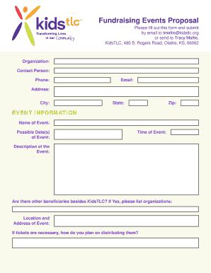 Fillable Online Fundraising Events Proposal Fax Email Print Pdffiller