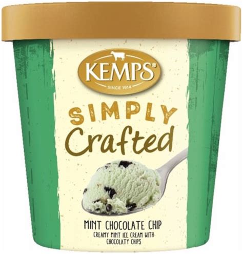 Kemps Simply Crafted Mint Chocolate Chip Ice Cream Pint 16 Oz Kroger