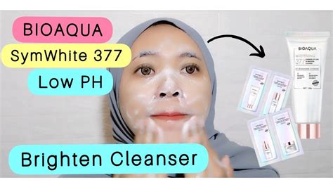 Review BIOAQUA SymWhite 377 Low PH Brighten Cleanser By Vapinka