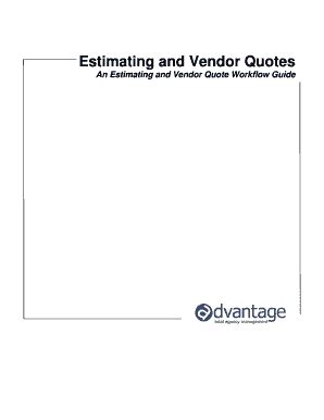 Fillable Online Estimating And Vendor Quotes Fax Email Print Pdffiller