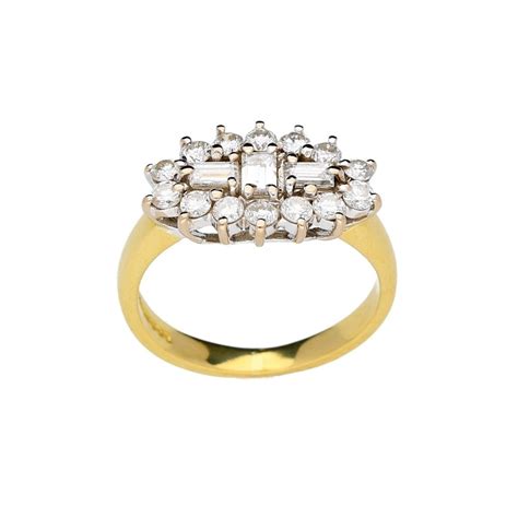 Ct Yellow Gold Ct Diamond Cluster Ring Miltons Diamonds