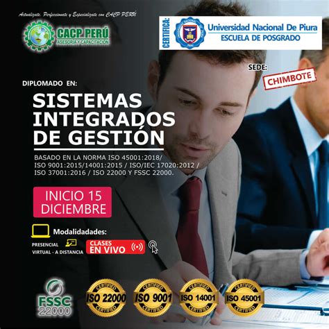 Cacp Perú Diplomado Sistemas Integrados De Gestión 2019 2