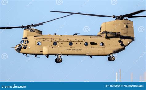 Military Ch 47 Chinook Helicopter Editorial Stock Image Image Of