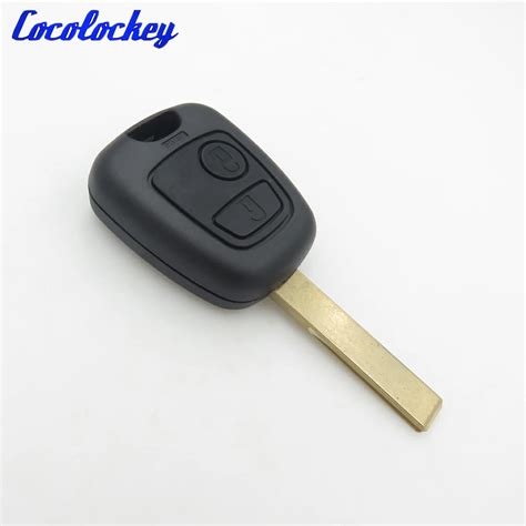 Cocolockey 2 Buttons Remote Key Shell for Peugeot 307 Car Keys Blank ...