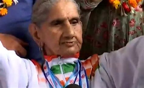 Bhagwani Devi Dagar 94 Yr Old Sprinter Bhagwani Devi Dagar Wins 3