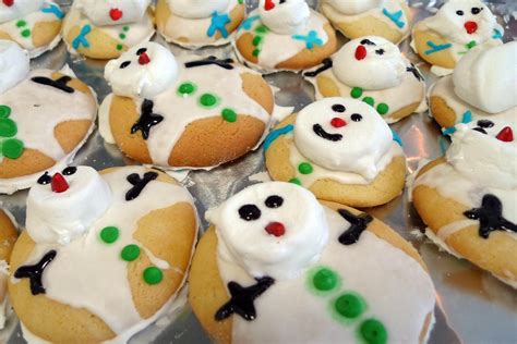 Melted Snowman Biscuits