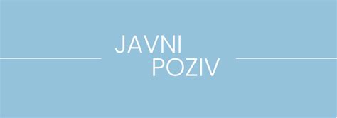 JAVNI POZIV ORGANIZACIJAMA CIVILNOG DRUŠTVA NEVLADINIM ORGANIZACIJAMA