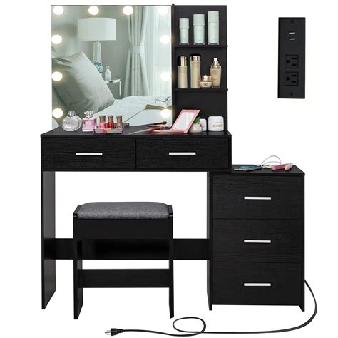 Buy Usikey Large Vanity Set With 10 LED Lights And Charging Station