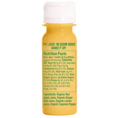 Vive Organic Ginger Boost Wellness Shot 2 Fl Oz Frys Food Stores