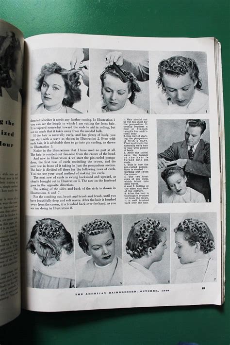 American Hairdresser 1940 Vintage Hairstyles Tutorial Retro Updo