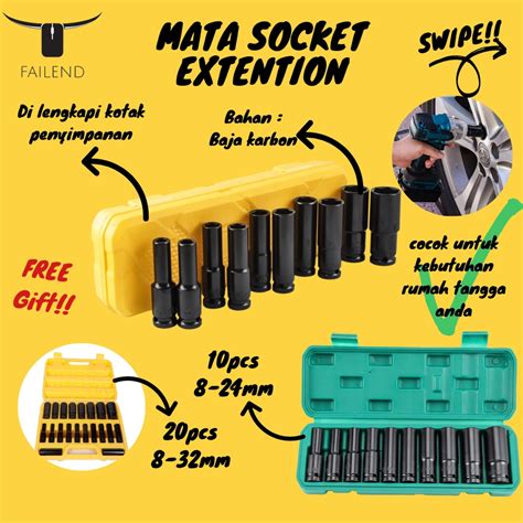 Jual Mata Socket Extention Impact Socket Pcs Pcs Inch Impact