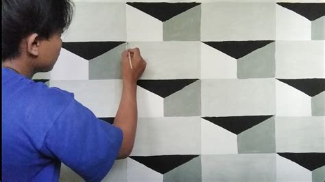 Cat Tembok D Motif Batu Alam Susun D Wallpaint Youtube