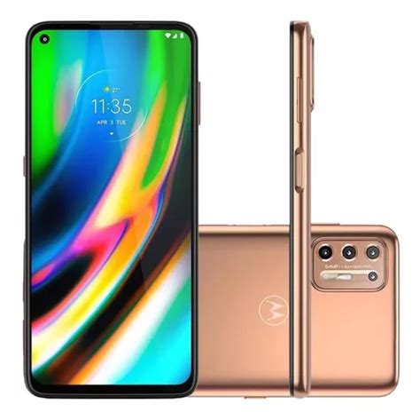 Celular Moto G9 Plus 128 4gb Ram Câm Quadri Tela 6 8 Rosê