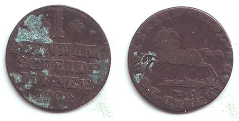 Braunschweig Wolfenbüttel 1 Pfennig 1804 Karl Wilhelm Friedrich 1780