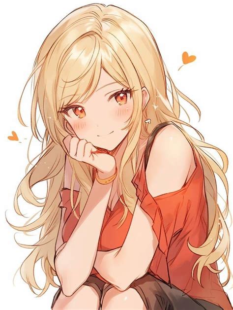 Girl With Blonde Hair And Orange Eyes By Averydinotea On Deviantart