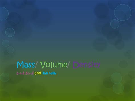 Ppt Mass Volume Density Powerpoint Presentation Free Download Id1858250