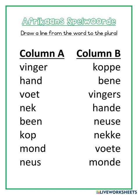 Words In Afrikaans