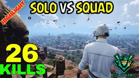 Kill Solo Vs Squad Bgmi Atul Dynamic Youtube