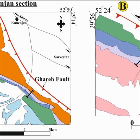 Simplified Geological Maps Of The Study Areas With Locations Of The