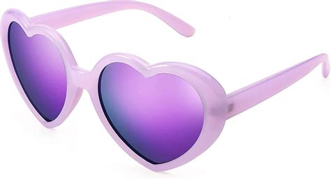 Feisedy Polarized Heart Shaped Sunglasses Oversized Vintage Fashion